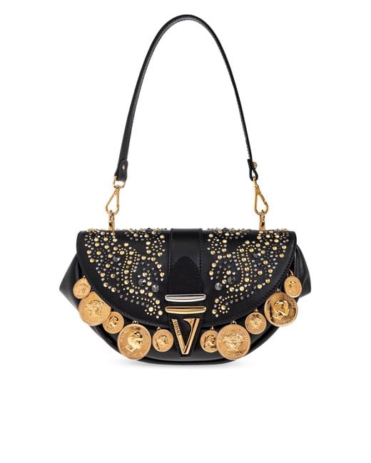 Versace Black Shoulder Bag 'Virtus'