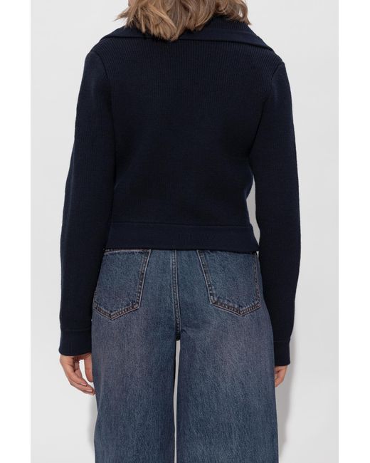 Self-Portrait Blue Cardigan With Pockets