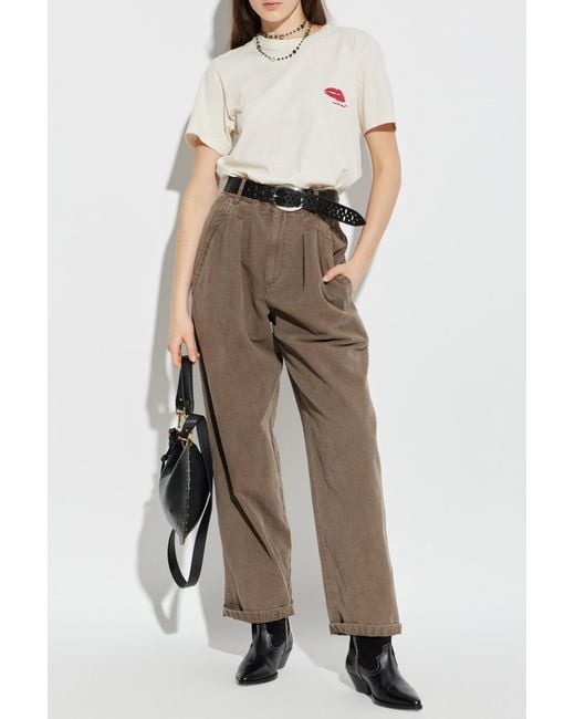 Isabel Marant White T-Shirt "Zewel"