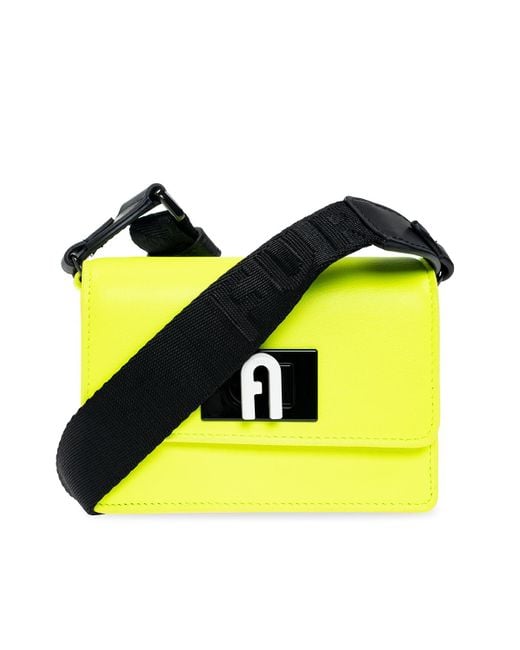 Furla Leather '1927' Shoulder Bag in Neon (Yellow) - Lyst