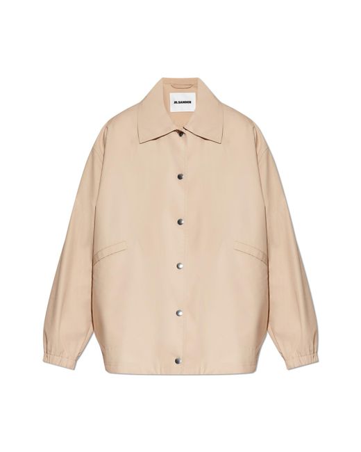 Jil Sander Natural Loose-Fitting Cotton Jacket