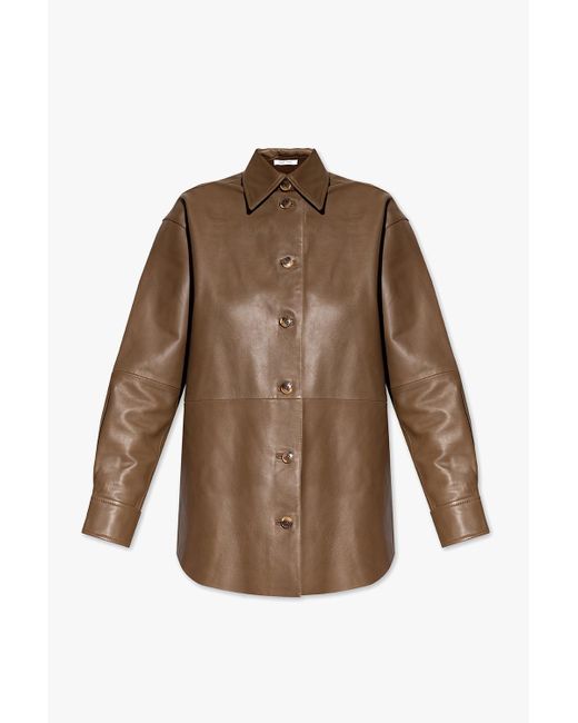 Samsøe & Samsøe Brown 'keyla' Leather Shirt