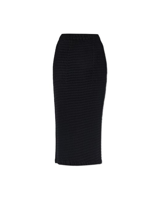 Issey Miyake Black Pleated Skirt