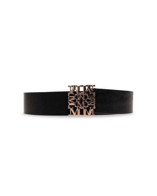 Max Mara Black 'Sumero' Leather Belt