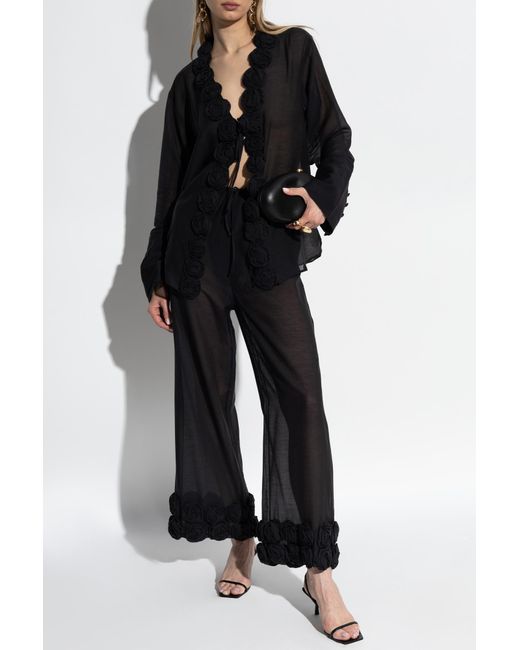 Oseree Black Beach Pants