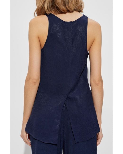 Emporio Armani Blue Top From The Sustainability Collection