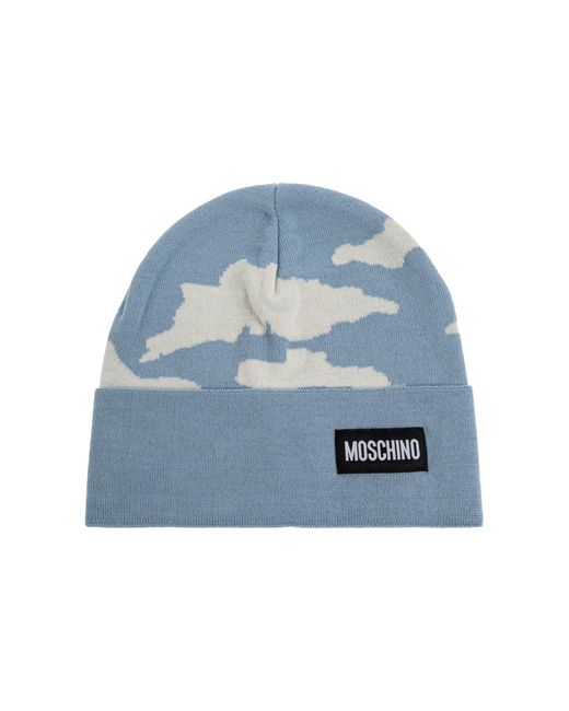 Moschino Blue Cap With Logo Patch