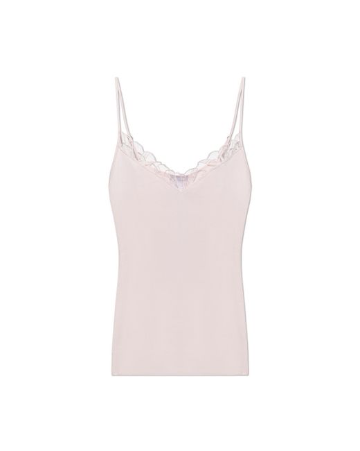 Hanro Pink Cotton Top 'Rosaria'