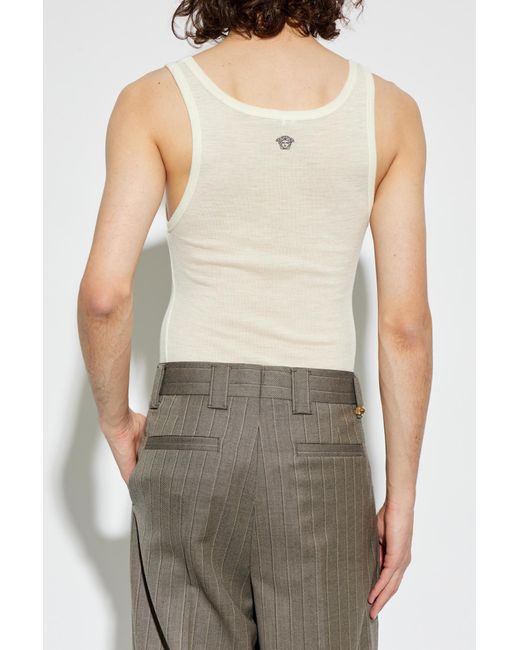 Versace White Wool Top for men
