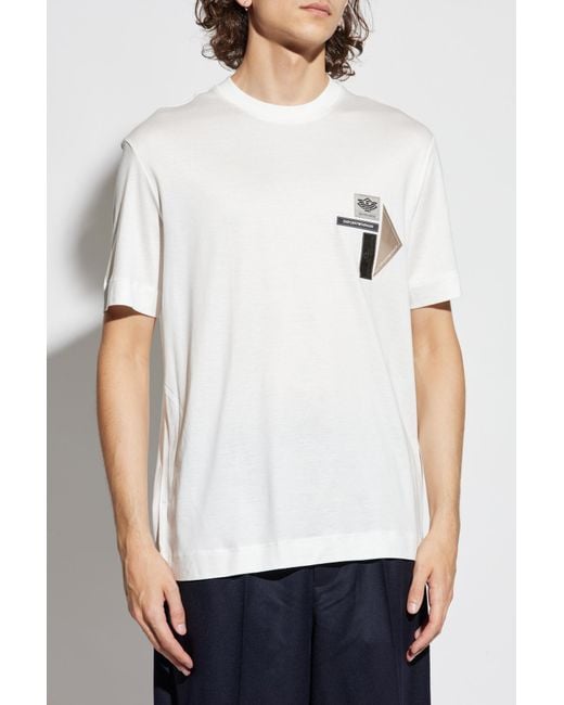 Emporio Armani White T-Shirt With Logo for men