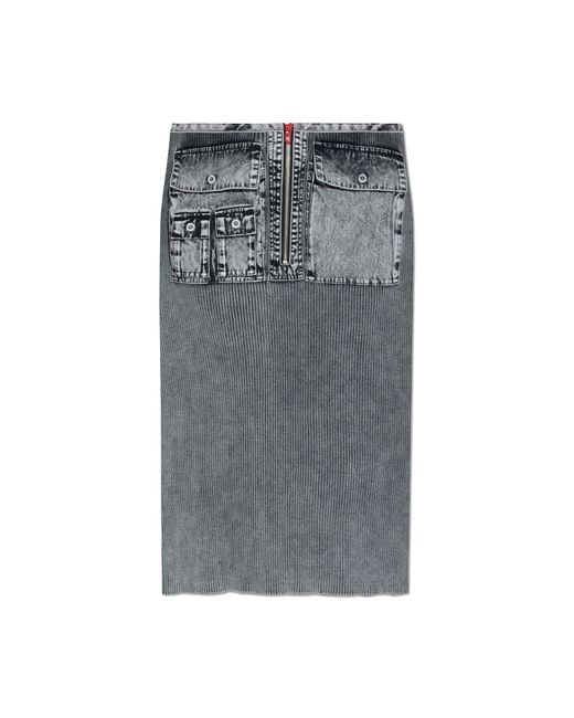 DIESEL Gray Skirt M-Meryn