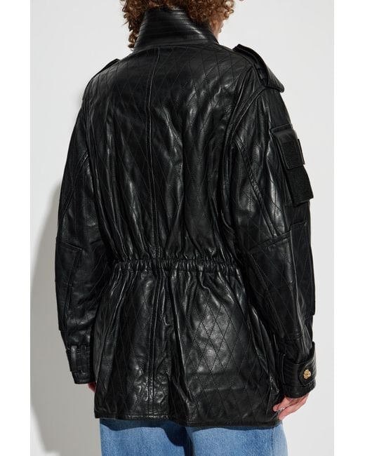 Balmain Black Lambskin Leather Jacket