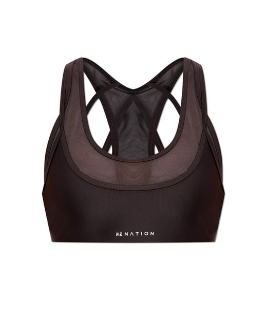 P.E Nation Black Fusion Training Bra