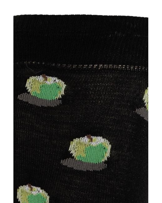 Paul Smith Black Socks With Print for men