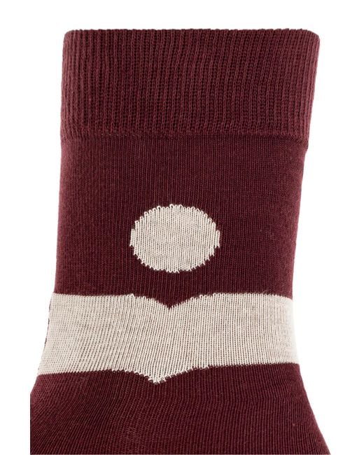 Isabel Marant Red Socks "Nesson"