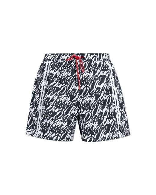 DIESEL White 'Soccer-41-D-Pop' Swim Shorts for men