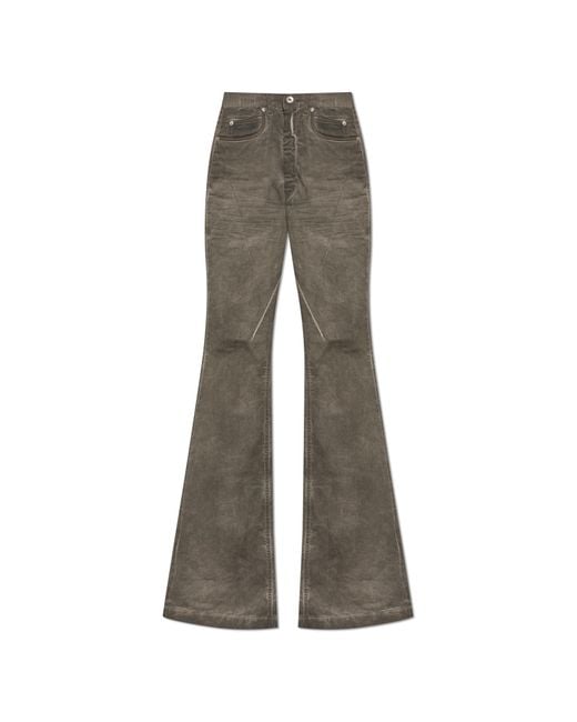 Rick Owens Gray Flared-Leg Jeans