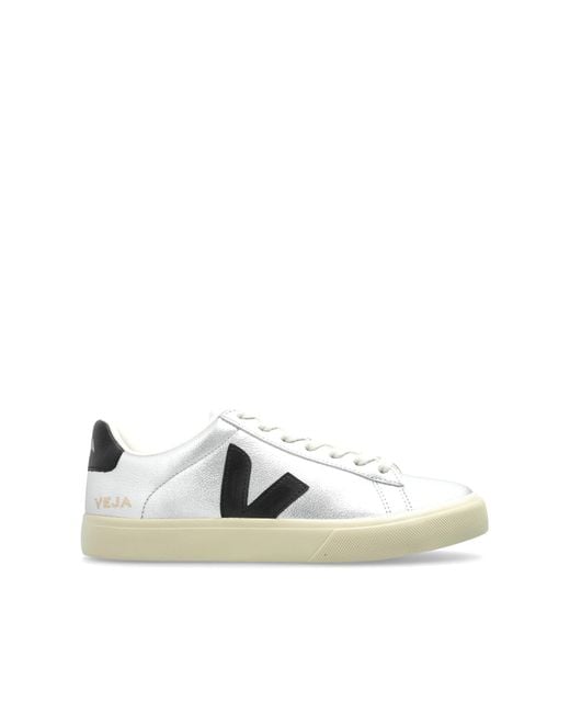 Veja White Campo Leather Sports Shoes
