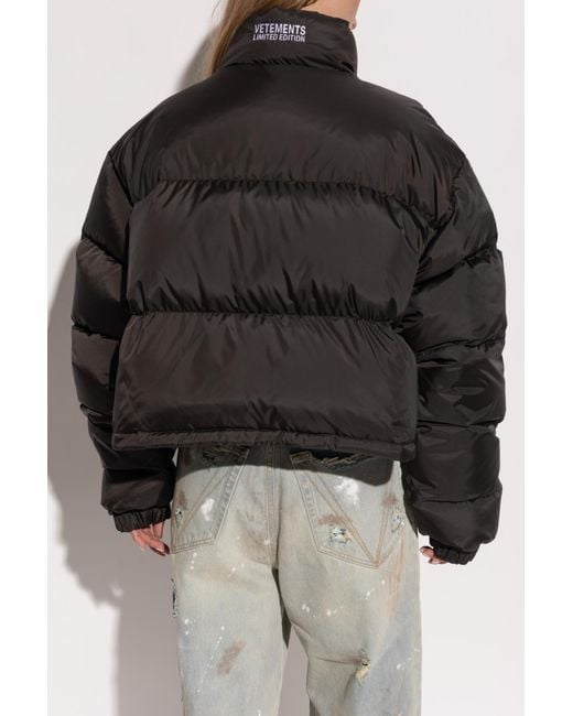 Vetements Black Down Jacket
