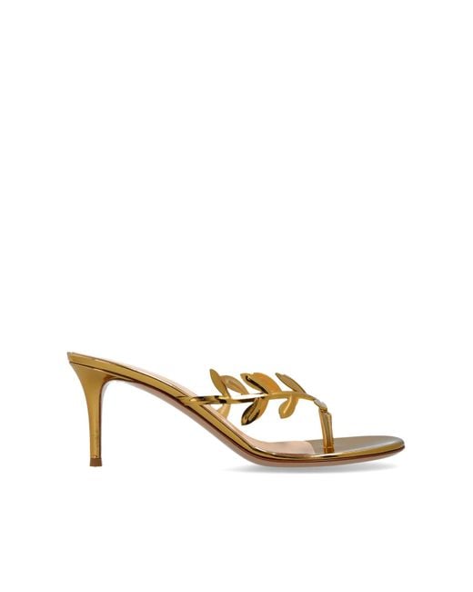 Gianvito Rossi White Heeled Mules