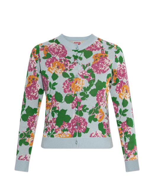 KENZO White Patterned Cardigan