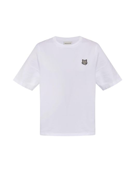 Maison Kitsuné White T-shirt With Logo,