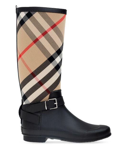 Burberry Natural 'house Check' Rain Boots