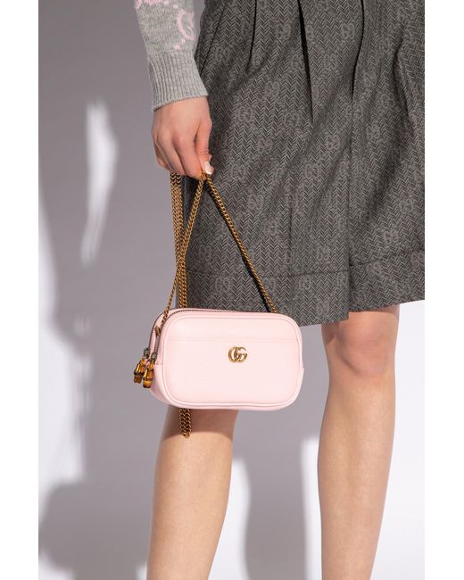 Gucci Pink 'double G Super Mini' Shoulder Bag,