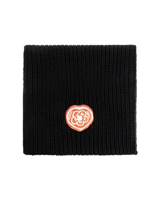 KENZO Black Scarf With Logo