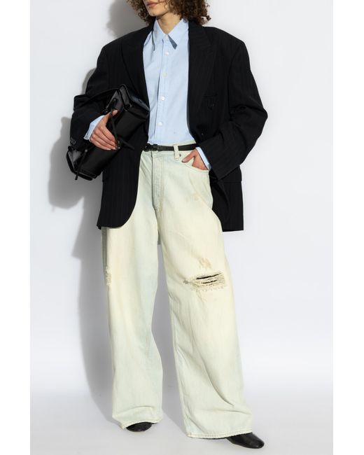 Acne White Baloon Jeans