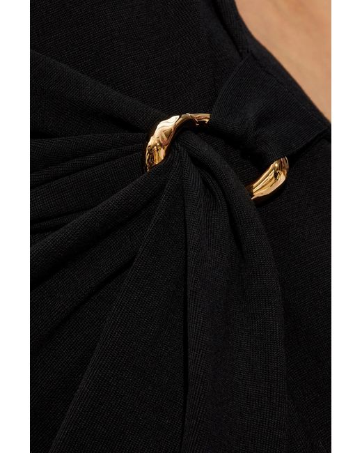Jil Sander Black Dress With Application,