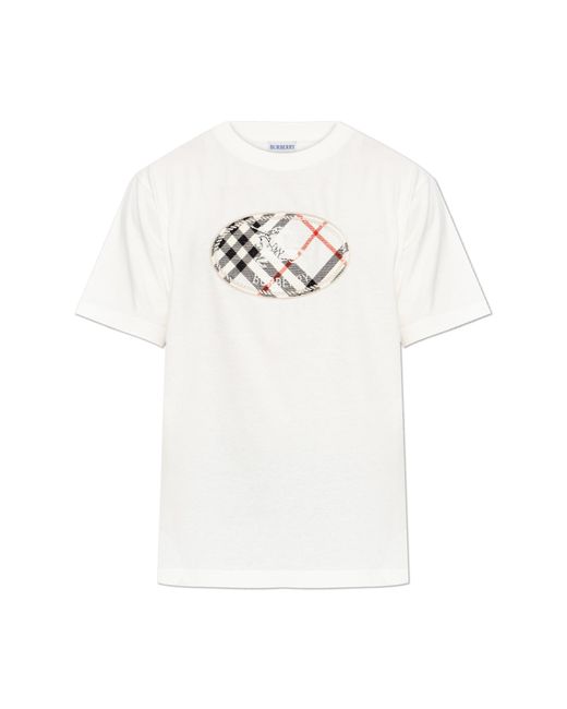 Burberry White T-Shirt 'Ryan' for men