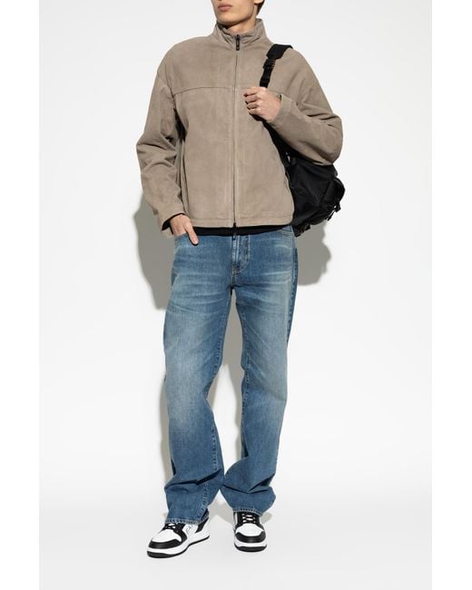 Emporio Armani Natural Leather Jacket for men