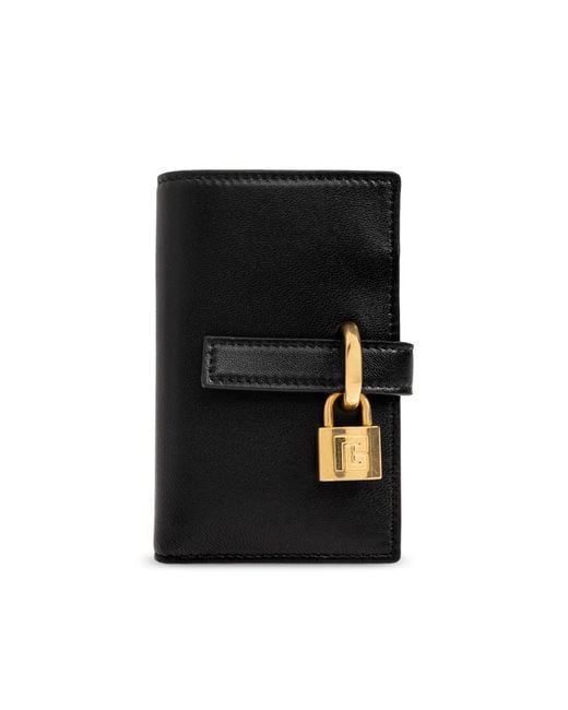 Balmain Black Leather Wallet