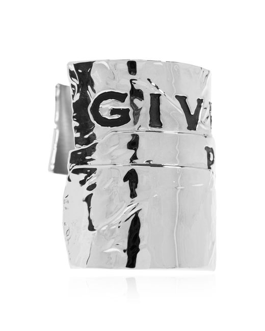 Givenchy Black Bracelet With Engraved Logo