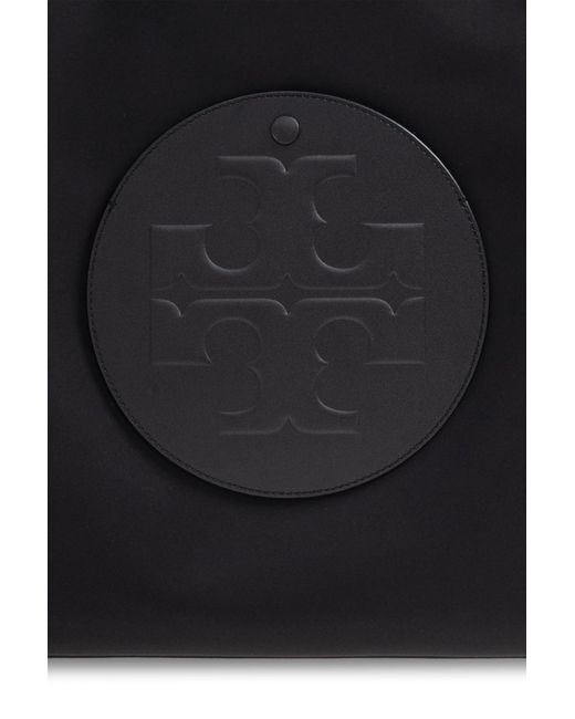 Tory Burch Black "Ella" Shopper Bag