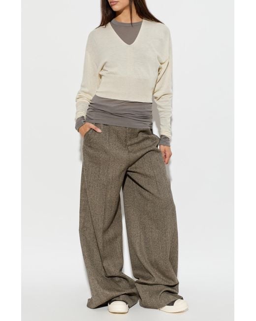 Rick Owens Natural Wool Sweater