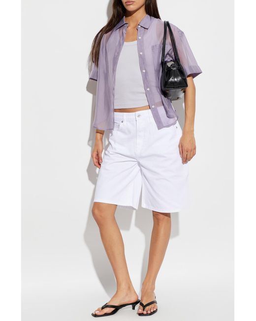 Rag & Bone Purple Shirt With Pocket