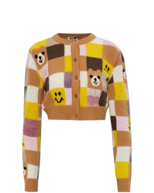 Moschino Yellow Short Cardigan