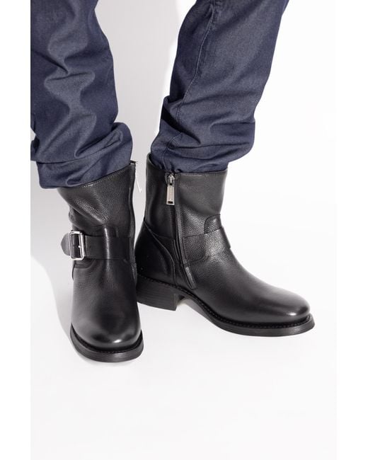 DSquared² Black "Harley" Ankle Boots for men