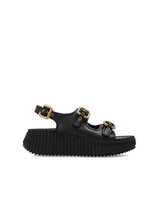 Chloé Black 'Nama' Platform Sandals