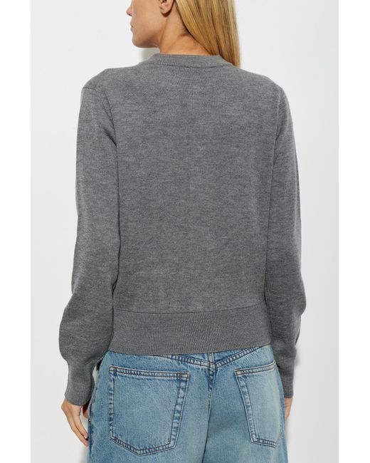 AMI Blue Wool Cardigan