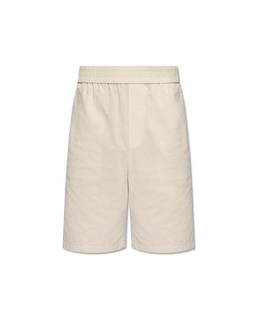 AMI White Cotton Shorts, for men