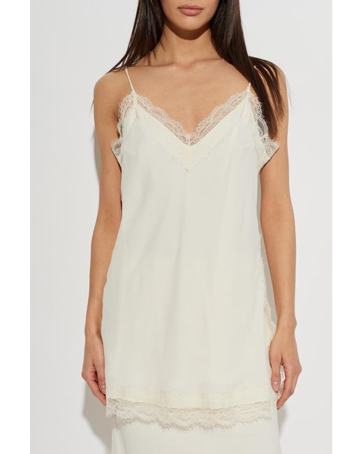 Rohe White Top With Lace Inserts