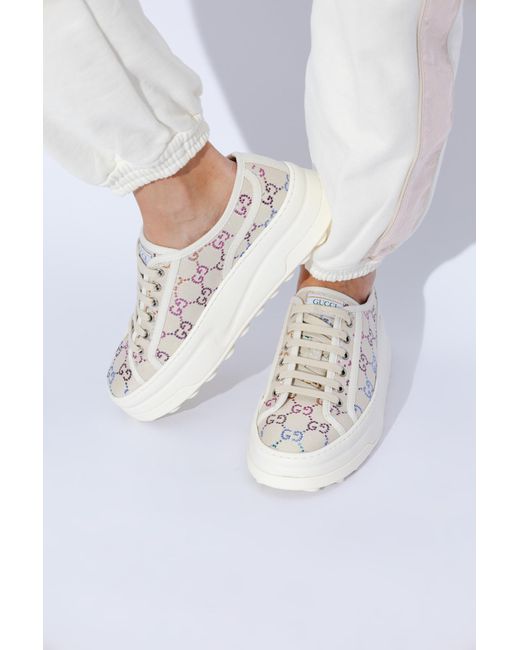 Gucci White Platform Sneakers,