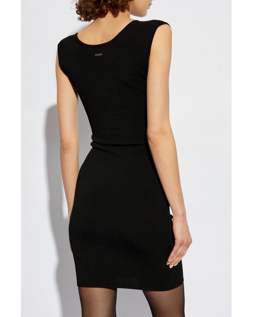 DSquared² Black V-Neck Dress