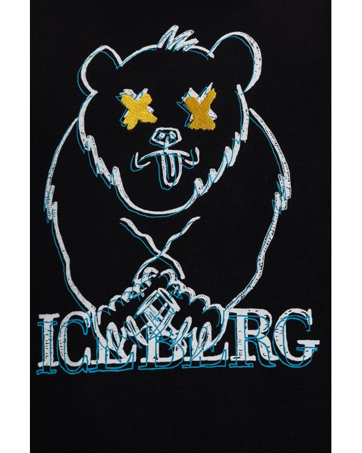 Iceberg Black Sweatshirt With Logo for men