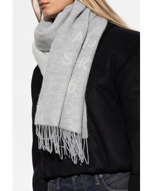 Acne Gray Wool Scarf