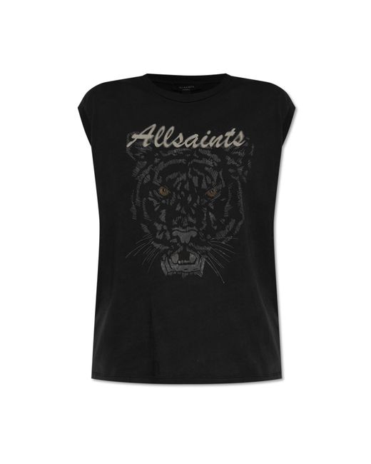 AllSaints Black T-Shirt ‘Hunter Brooke’