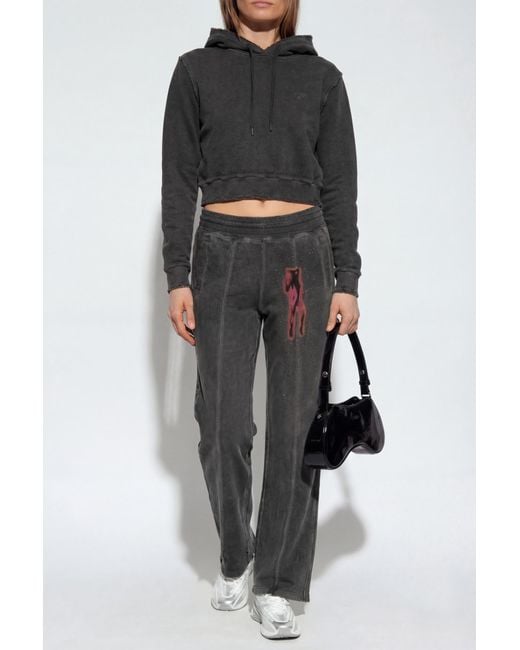 DIESEL Black Short Hoodie 'F-Slimmy-Hood-S3'